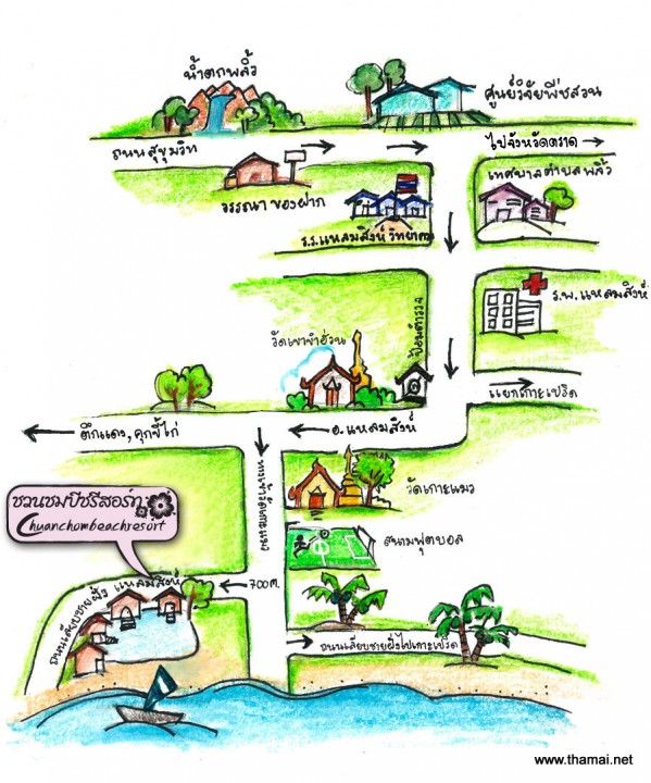 Chuanchom Beach Resort Map Chuanchom Beach Resort Map
